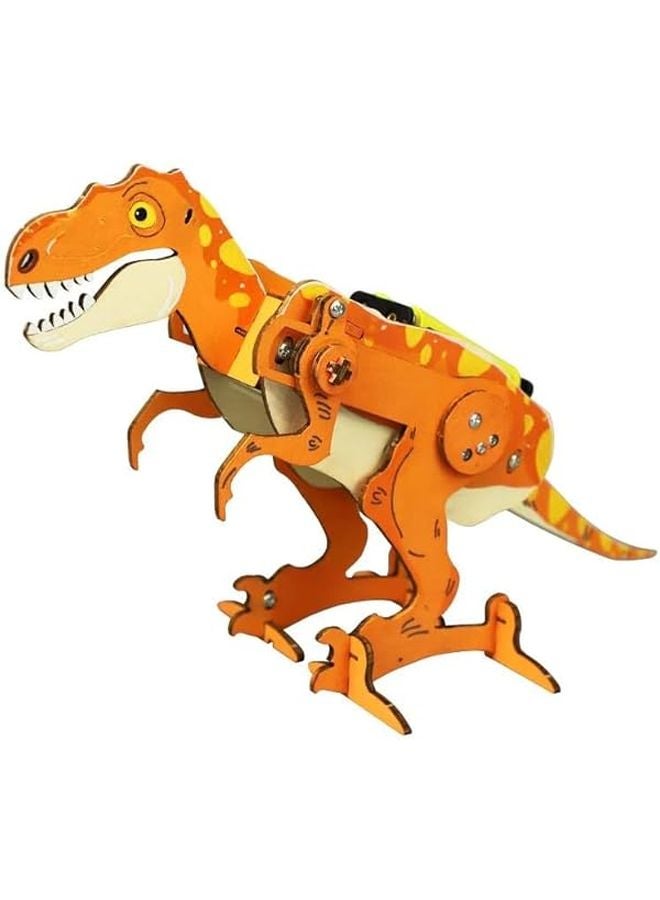 DIY Tyrannosaurus Mechanical Assembly Kit STEM Educational Voice Activated Wooden Puzzle - Image 1